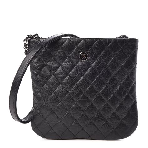 CHANEL Calfskin Quilted CC Stitched Crossbody 